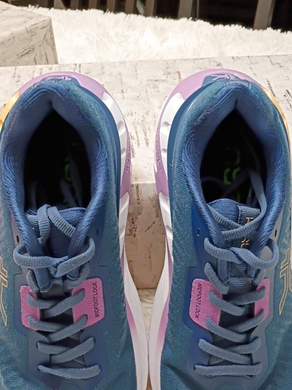 KURU Cloud+ Triple Max Ion Blue & Purple Running Plantar Fascitis Sneakers 9M - Picture 8 of 14